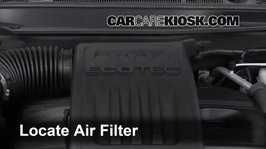 2012 Chevrolet Equinox LT 2.4L 4 Cyl. FlexFuel Air Filter (Engine) Replace